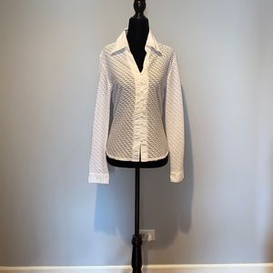 Josephine Chaus white blouse like new 16